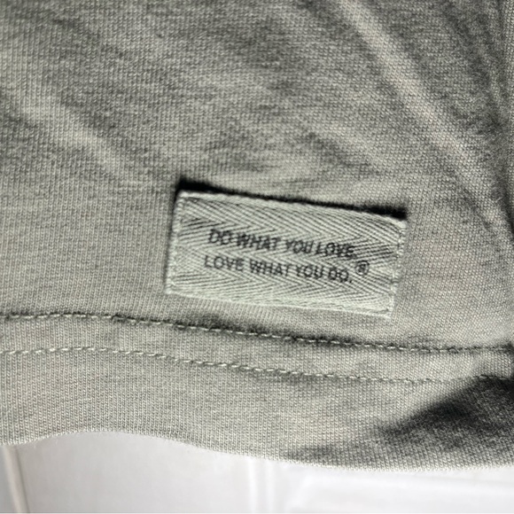 Life is good olive green tshirt Sz Large Best things in life are not things - Picture 4 of 4